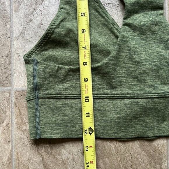 Offline by Aerie The Hugger Raceback Sports Bra Size L Olive Fun Green Workout - Picture 8 of 9